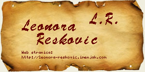 Leonora Resković vizit kartica